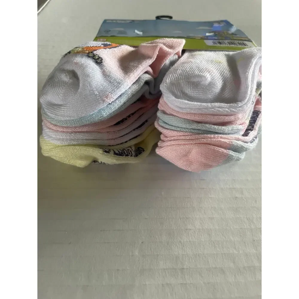 10 PAIRS BLUEY INFANT SOCKS NEW SZ 12-24 MOS
